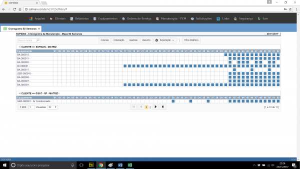 Cronograma Semanas Fw Sofman Planilhas Em Excel